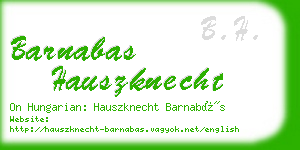 barnabas hauszknecht business card